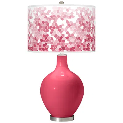 Color Plus Ovo 28 1/2" High Mosaic Shade Eros Pink Table Lamp