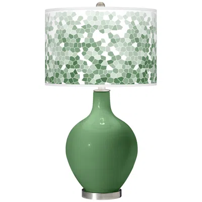 Color Plus Ovo 28 1/2" High Mosaic Shade Garden Grove Green Table Lamp