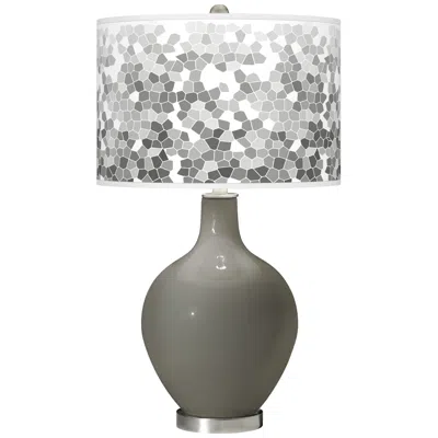 Color Plus Ovo 28 1/2" High Mosaic Shade Gauntlet Gray Table Lamp