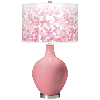 Color Plus Ovo 28 1/2" High Mosaic Shade Haute Pink Table Lamp