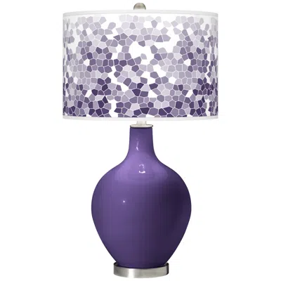 Color Plus Ovo 28 1/2" High Mosaic Shade Izmir Purple Table Lamp