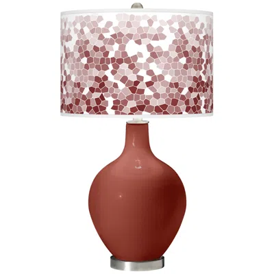 Color Plus Ovo 28 1/2" High Mosaic Shade Madeira Red Table Lamp
