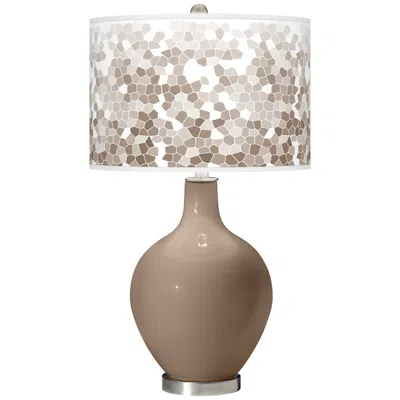 Color Plus Ovo 28 1/2" High Mosaic Shade Mocha Brown Table Lamp