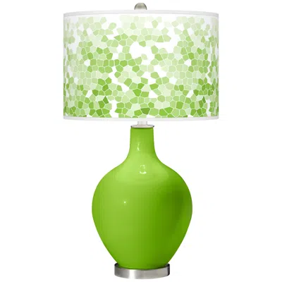 Color Plus Ovo 28 1/2" High Mosaic Shade Neon Green Table Lamp