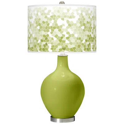 Color Plus Ovo 28 1/2" High Mosaic Shade Parakeet Green Table Lamp