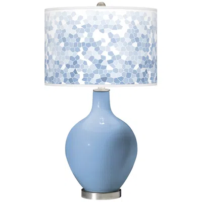 Color Plus Ovo 28 1/2" High Mosaic Shade Placid Blue Table Lamp