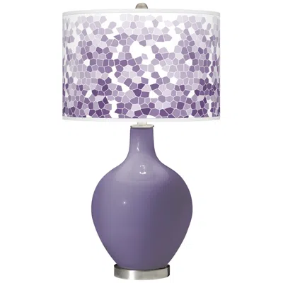 Color Plus Ovo 28 1/2" High Mosaic Shade Purple Haze Table Lamp