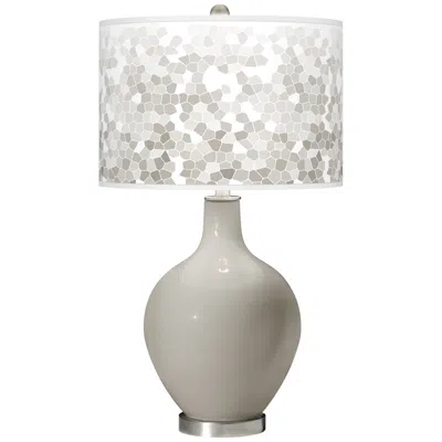 Color Plus Ovo 28 1/2" High Mosaic Shade Requisite Gray Table Lamp