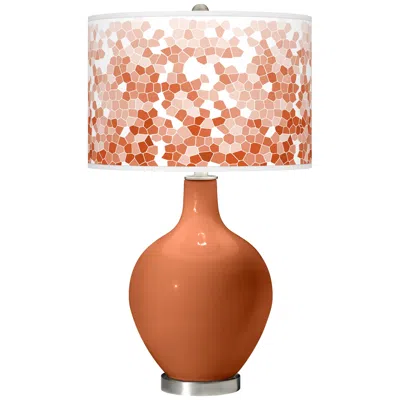 Color Plus Ovo 28 1/2" High Mosaic Shade Robust Orange Table Lamp