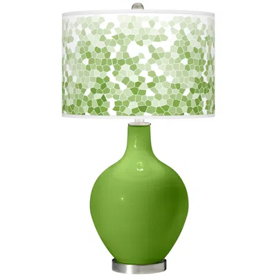 Color Plus Ovo 28 1/2" High Mosaic Shade Rosemary Green Table Lamp