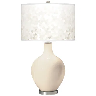 Color Plus Ovo 28 1/2" High Mosaic Shade Steamed Milk White Table Lamp