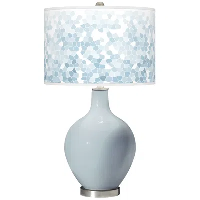 Color Plus Ovo 28 1/2" High Mosaic Shade Take Five Blue Table Lamp