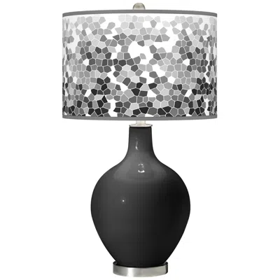 Color Plus Ovo 28 1/2" High Mosaic Shade Tricorn Black Table Lamp