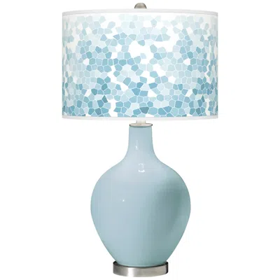 Color Plus Ovo 28 1/2" High Mosaic Shade Vast Sky Blue Table Lamp