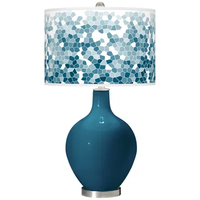 Color Plus Ovo 28 1/2" High Oceanside Mosaic Giclee Ovo Table Lamp