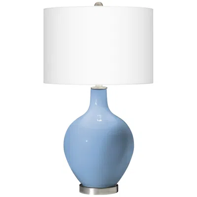 Color Plus Ovo 28 1/2" High Placid Blue Glass Table Lamp