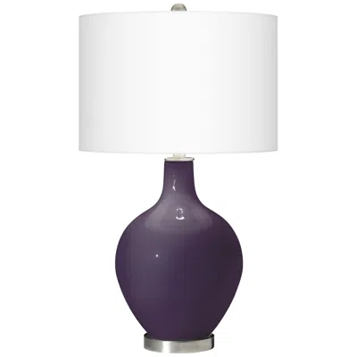 Color Plus Ovo 28 1/2" High Quixotic Plum Purple Glass Table Lamp