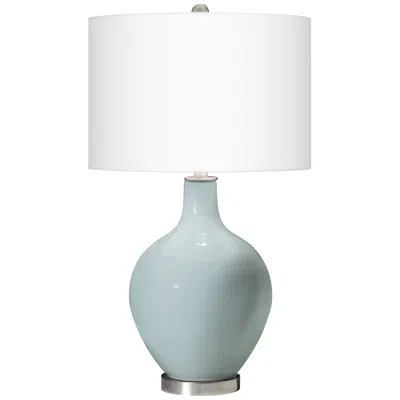 Color Plus Ovo 28 1/2" High Rain Blue Glass Table Lamp