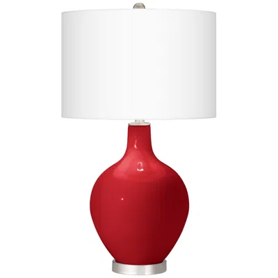 Color Plus Ovo 28 1/2" High Ribbon Red Glass Table Lamp
