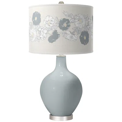 Color Plus Ovo 28 1/2" High Rose Bouquet Uncertain Gray Table Lamp
