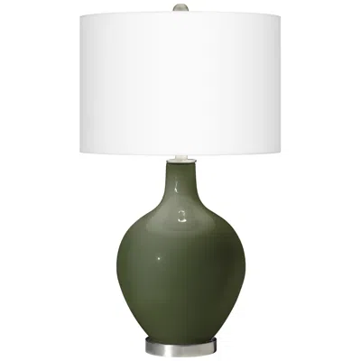 Color Plus Ovo 28 1/2" High Secret Garden Green Glass Table Lamp