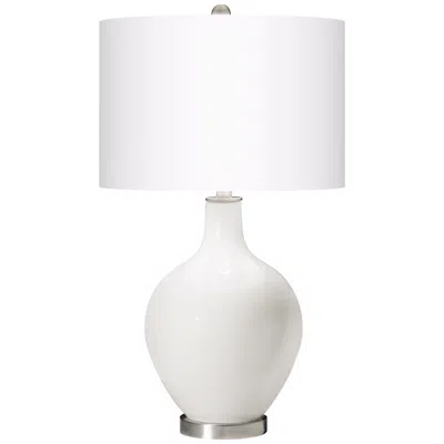 Color Plus Ovo 28 1/2" High Winter White Glass Table Lamp