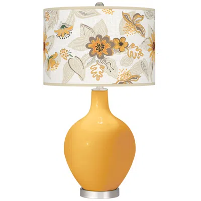 Color Plus Ovo 28 1/2" Mid-summer Shade Marigold Yellow Table Lamp