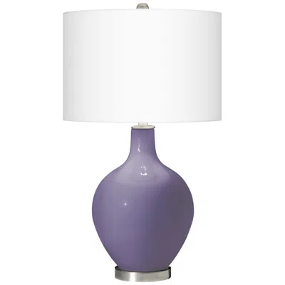 Color Plus Ovo 28 1/2" Modern Glass Purple Haze Table Lamp