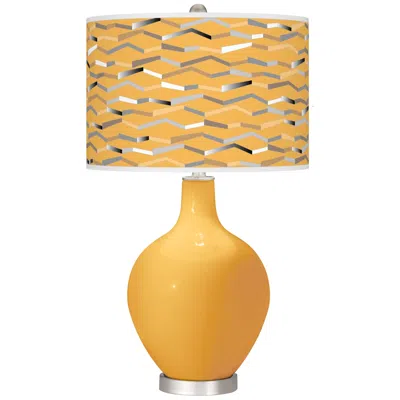 Color Plus Ovo 28 1/2" Modern Shift Shade Marigold Yellow Table Lamp
