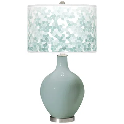 Color Plus Ovo 28 1/2" Mosaic Shade Aqua-sphere Blue Table Lamp
