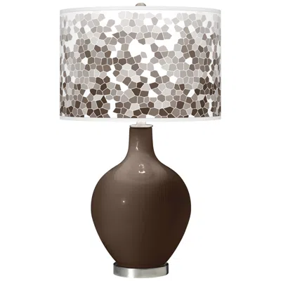 Color Plus Ovo 28 1/2" Mosaic Shade Carafe Brown Table Lamp