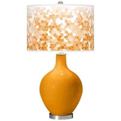 Color Plus Ovo 28 1/2" Mosaic Shade Carnival Orange Table Lamp