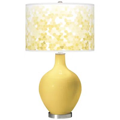 Color Plus Ovo 28 1/2" Mosaic Shade Daffodil Yellow Table Lamp