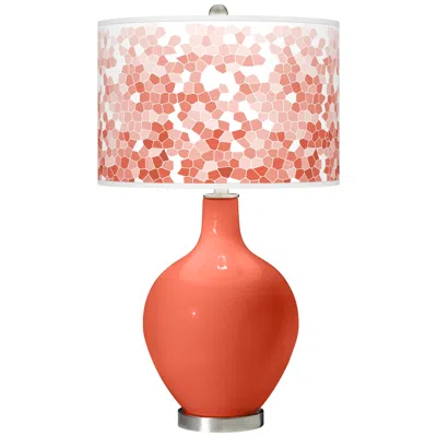 Color Plus Ovo 28 1/2" Mosaic Shade Daring Orange Table Lamp