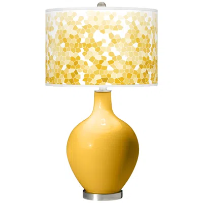 Color Plus Ovo 28 1/2" Mosaic Shade Goldenrod Yellow Table Lamp