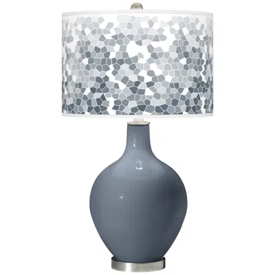 Color Plus Ovo 28 1/2" Mosaic Shade Granite Peak Gray Table Lamp
