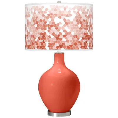 Color Plus Ovo 28 1/2" Mosaic Shade Koi Orange Table Lamp