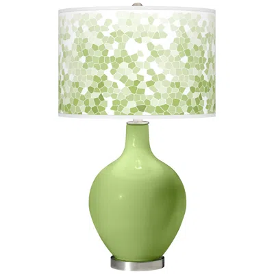 Color Plus Ovo 28 1/2" Mosaic Shade Lime Rickey Green Table Lamp