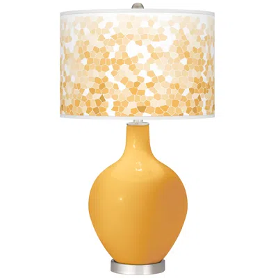 Color Plus Ovo 28 1/2" Mosaic Shade Marigold Yellow Table Lamp