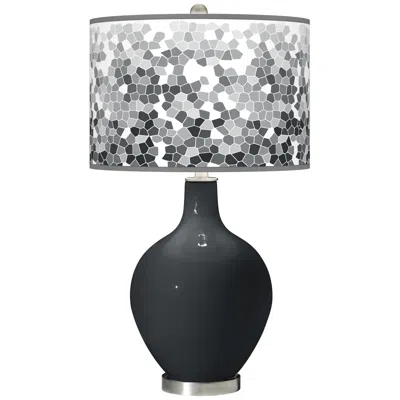 Color Plus Ovo 28 1/2" Mosaic Shade Night Black Table Lamp