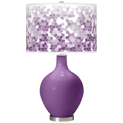 Color Plus Ovo 28 1/2" Mosaic Shade Passionate Purple Table Lamp
