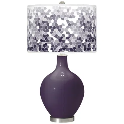 Color Plus Ovo 28 1/2" Mosaic Shade Quixotic Plum Purple Table Lamp