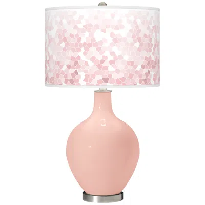 Color Plus Ovo 28 1/2" Mosaic Shade Rose Pink Table Lamp