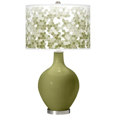 Color Plus Ovo 28 1/2" Mosaic Shade Rural Green Table Lamp