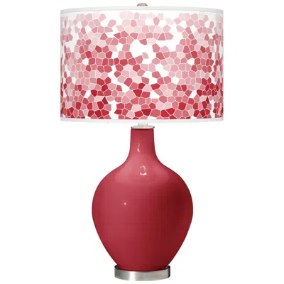 Color Plus Ovo 28 1/2" Mosaic Shade Samba Red Table Lamp