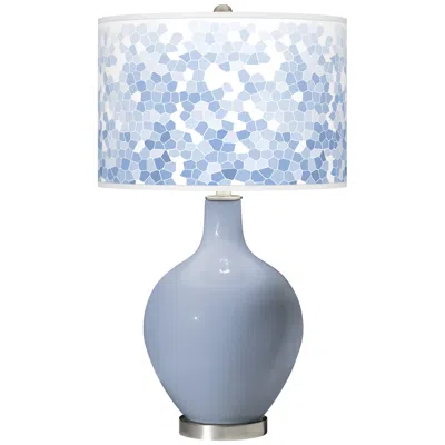 Color Plus Ovo 28 1/2" Mosaic Shade Sky Blue Table Lamp