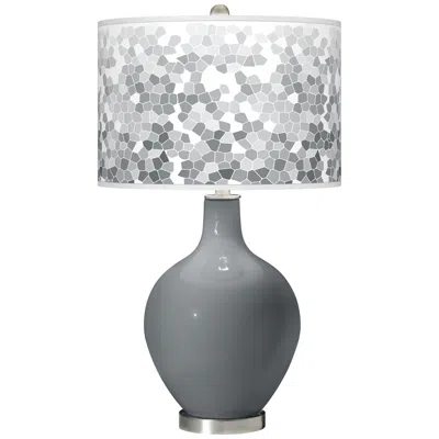 Color Plus Ovo 28 1/2" Mosaic Shade Software Gray Table Lamp