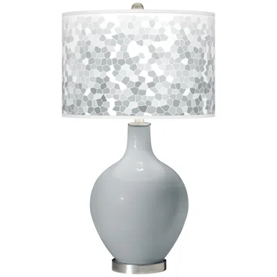 Color Plus Ovo 28 1/2" Mosaic Shade With Uncertain Gray Table Lamp
