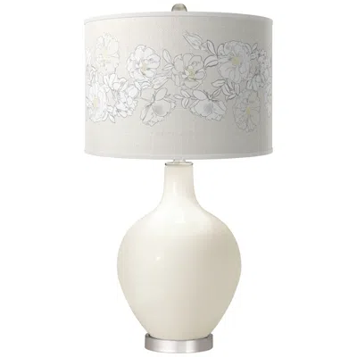 Color Plus Ovo 28 1/2" Rose Bouquet Shade West Highland White Lamp