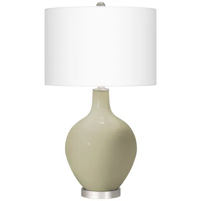 Color Plus Ovo 30 1/2" Modern Glass Sage Fog Green Table Lamp